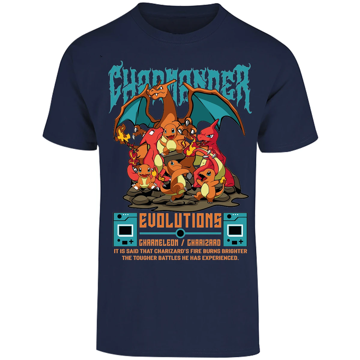 Playera Pokemon Charmander Anime para Adulto 26