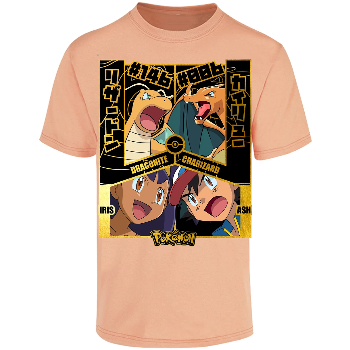 Playera Pokemon Dragonite Vs Charizard para Adulto 26