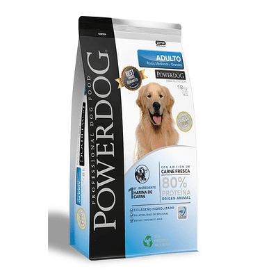 Alimento perro Power dog adulto raza mediana y grande