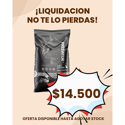 LIQUIDACION ARENA SANITARIA AGLUTINANTE LAVANDA 20 -40 KILOS