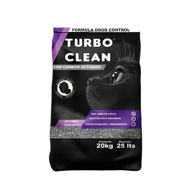 Arena Turbo Clean Lavanda 20-40 y 60 kilos