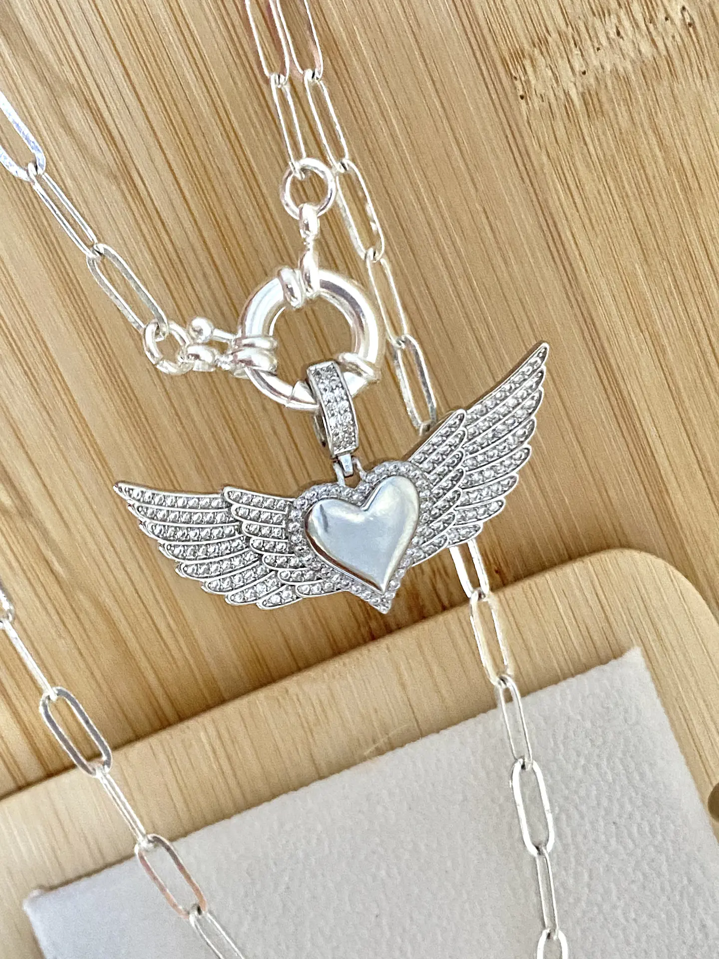 Collar Corazón Alado Circones Silver 1