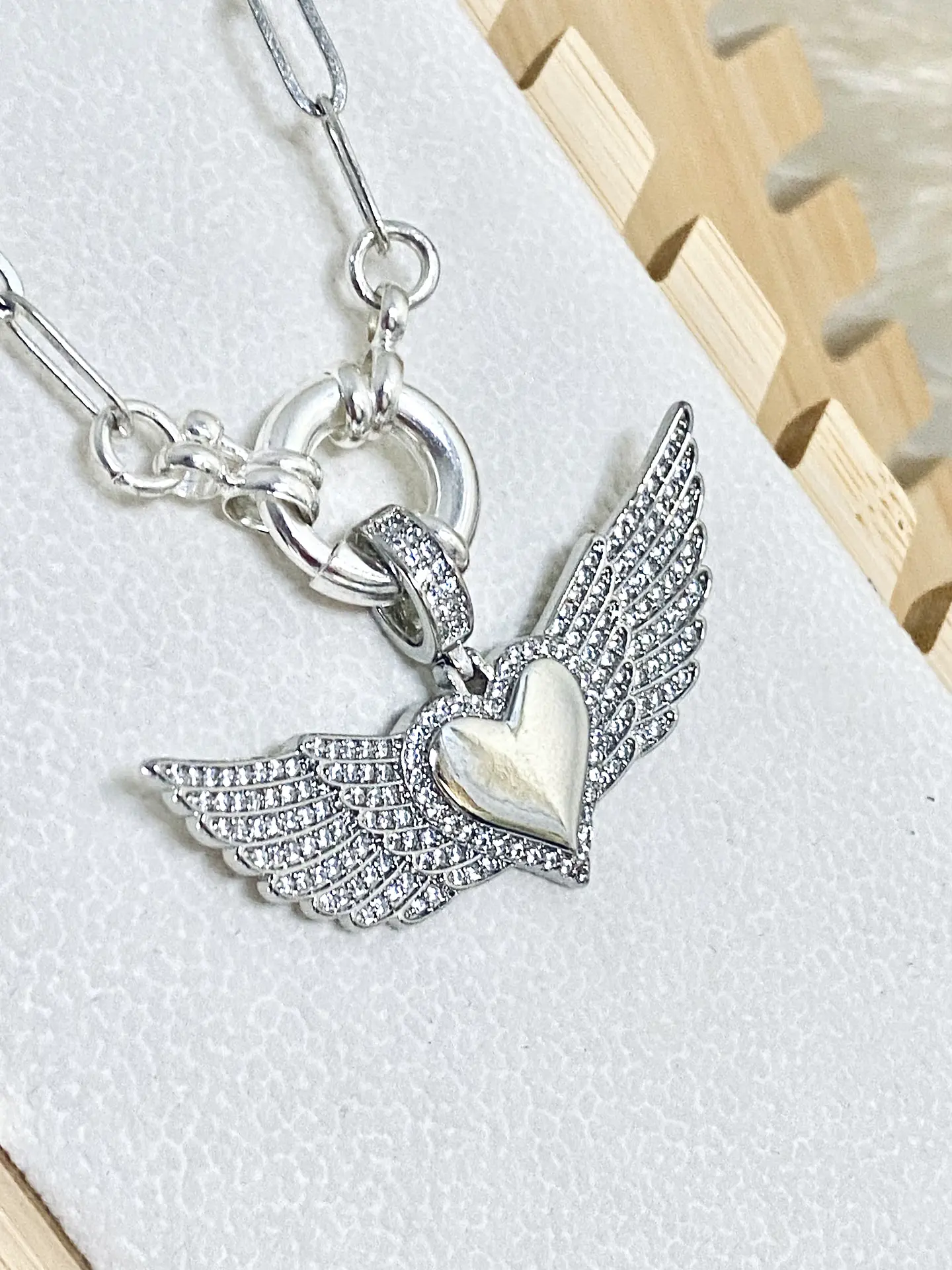 Collar Corazón Alado Circones Silver 4