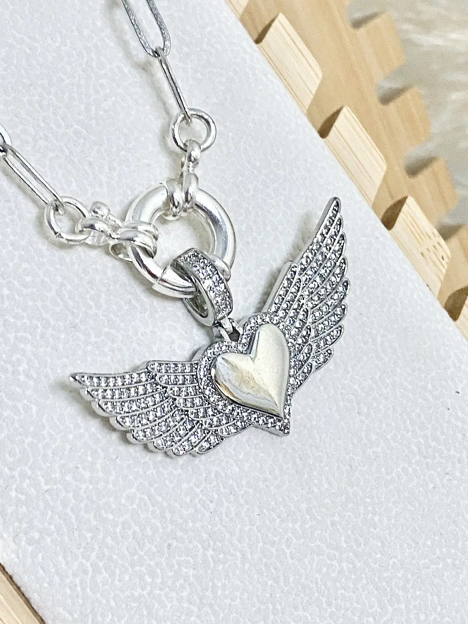 Collar Corazón Alado Circones Silver 4