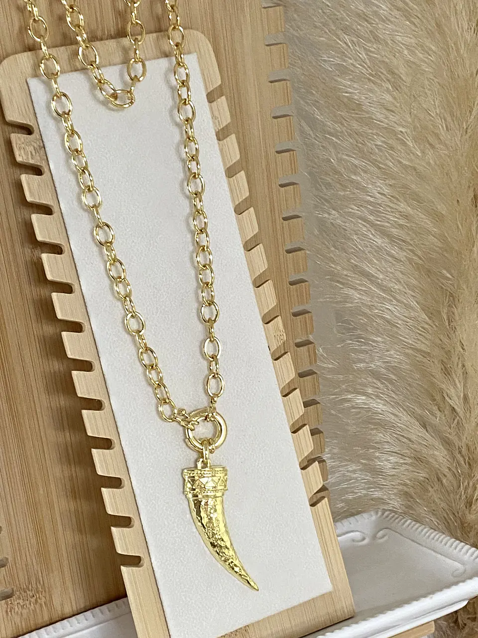 Maxi Collar Cacho enchapado oro 2