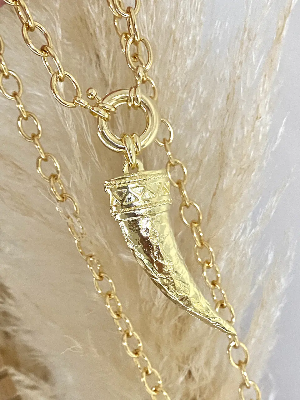 Maxi Collar Cacho enchapado oro 1