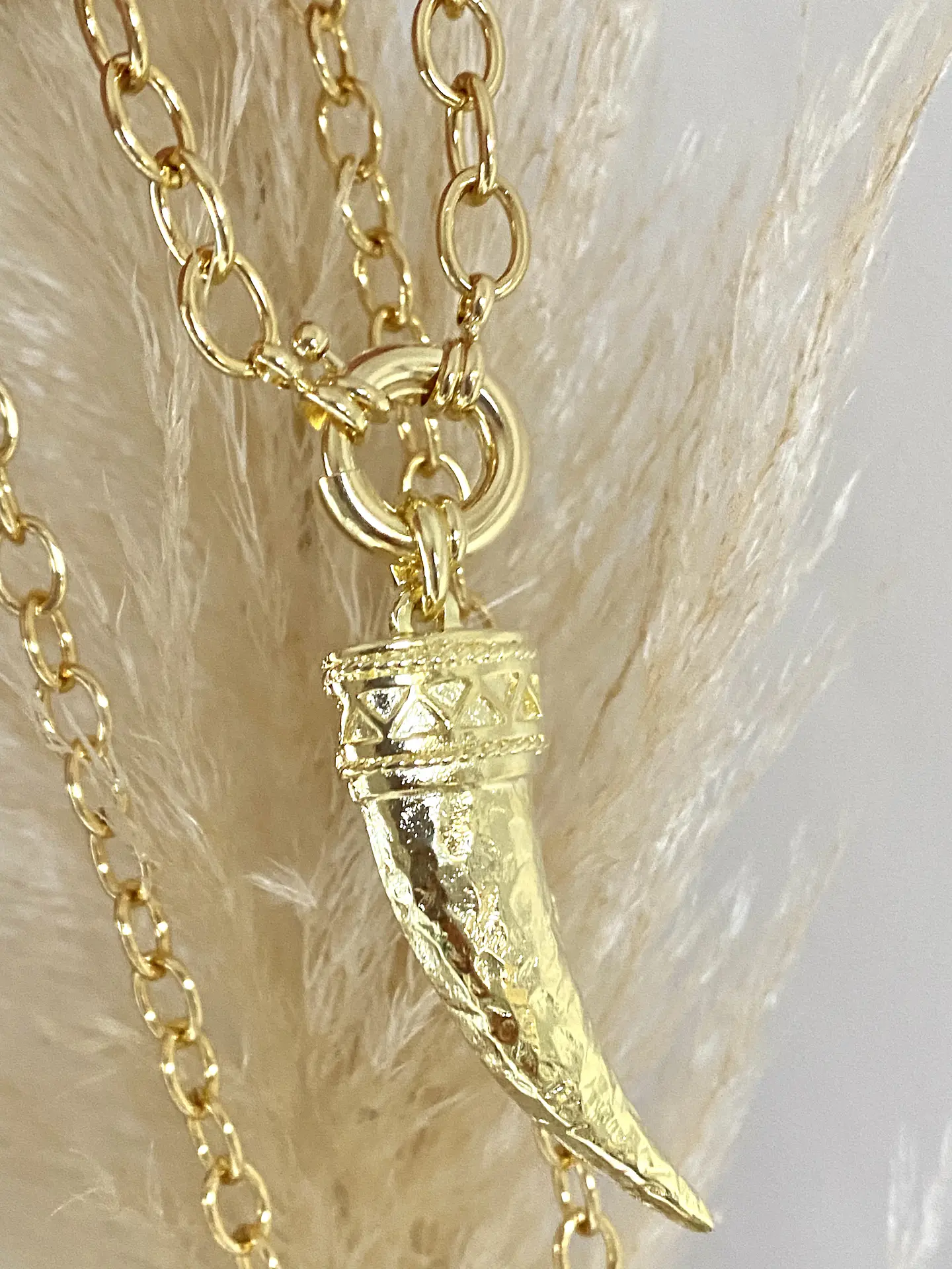 Maxi Collar Cacho enchapado oro 5