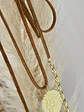 Collar Gamuzado Camel Medallón San Benito - Miniatura 2