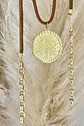 Collar Gamuzado Camel Medallón San Benito - Miniatura 4