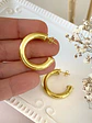 Aros Maxi Argolla Lisa Gold  30 mm - Miniatura 3