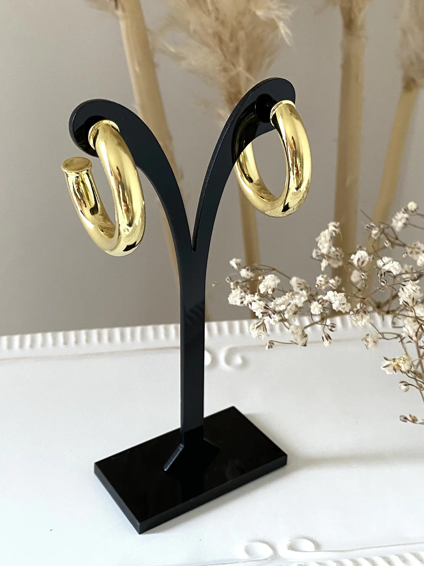Aros Maxi Argolla Lisa Gold  30 mm 4