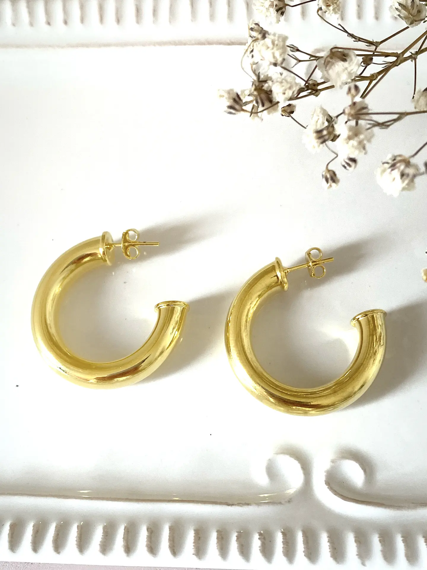 Aros Maxi Argolla Lisa Gold  30 mm 1