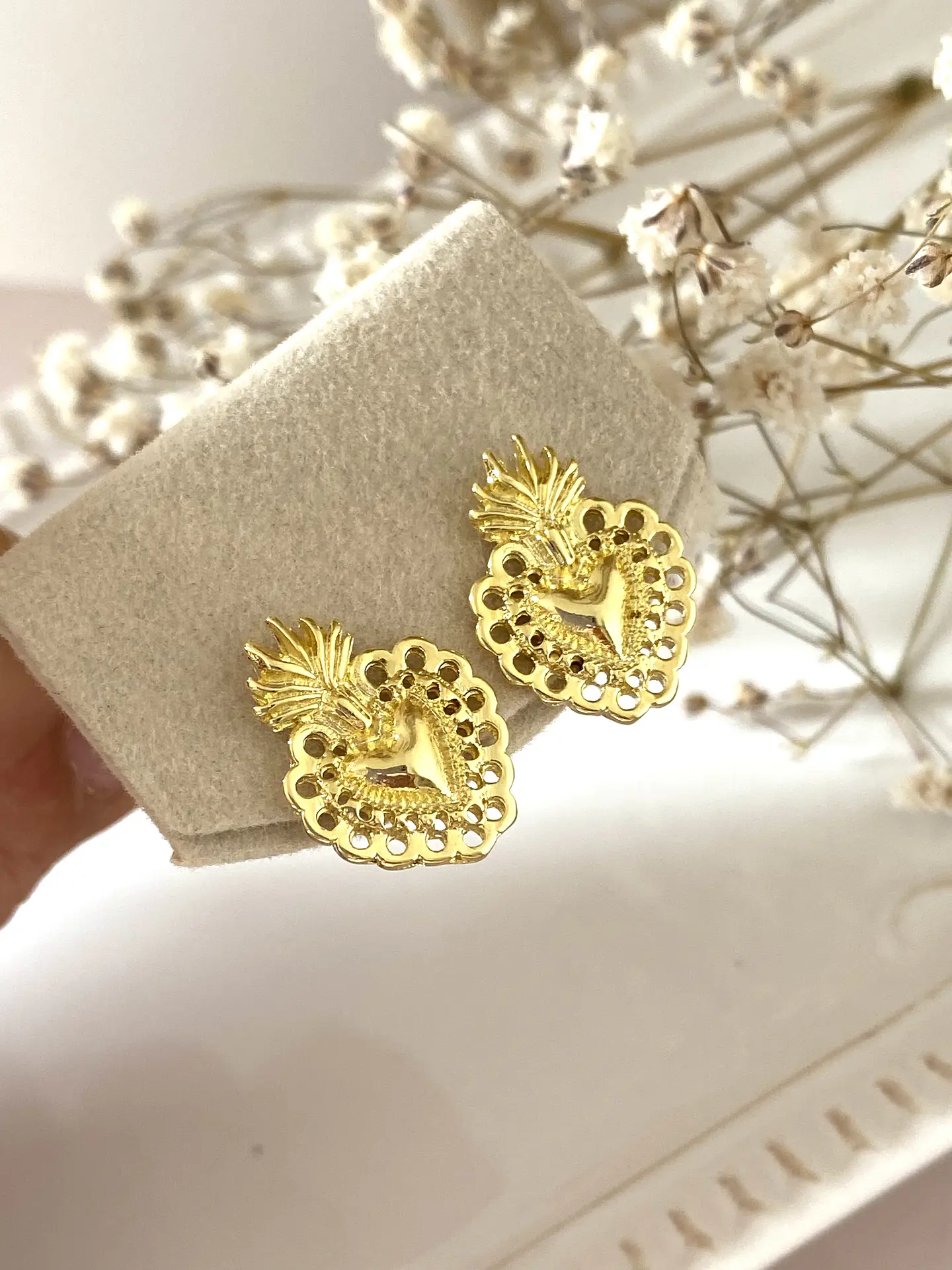 Aros Corazón Detente Sagrado Gold 1
