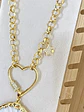 Collar Medallón Nácar y Conector Corazón  - Miniatura 2