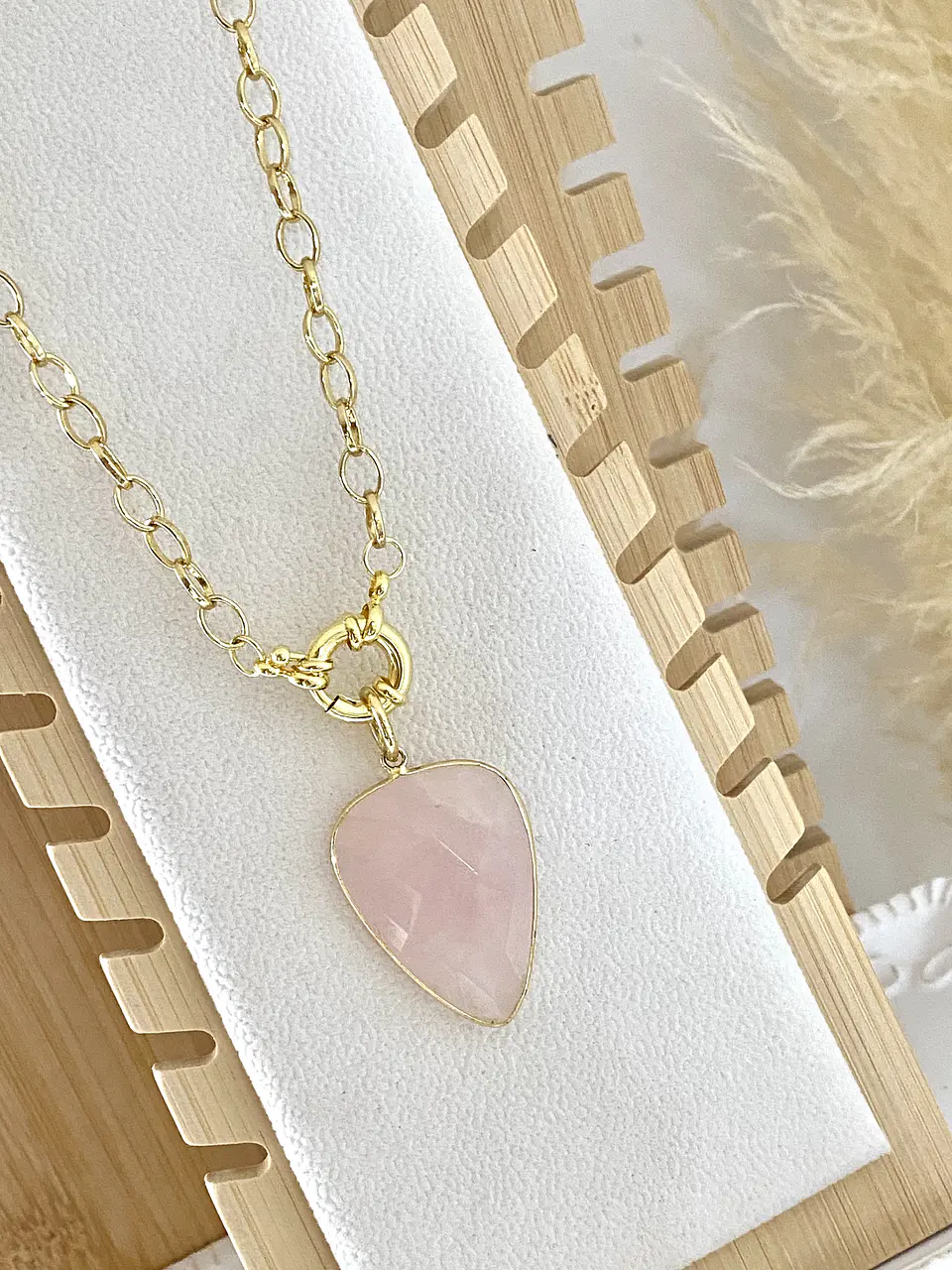 Maxi Collar Cuarzo Rosa 3