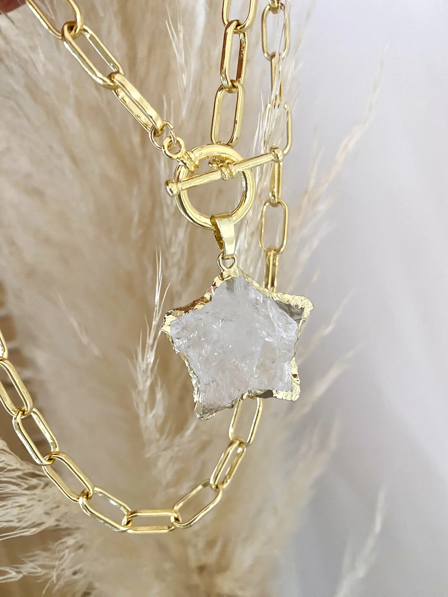 Collar Estrella Cuarzo Blanco 1