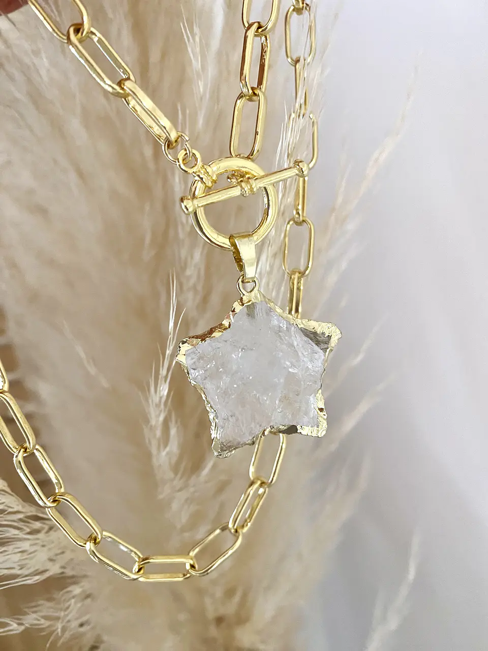 Collar Estrella Cuarzo Blanco 1