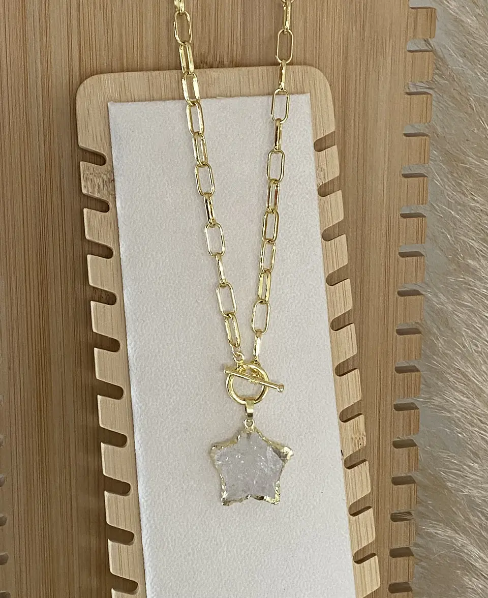 Collar Estrella Cuarzo Blanco 3