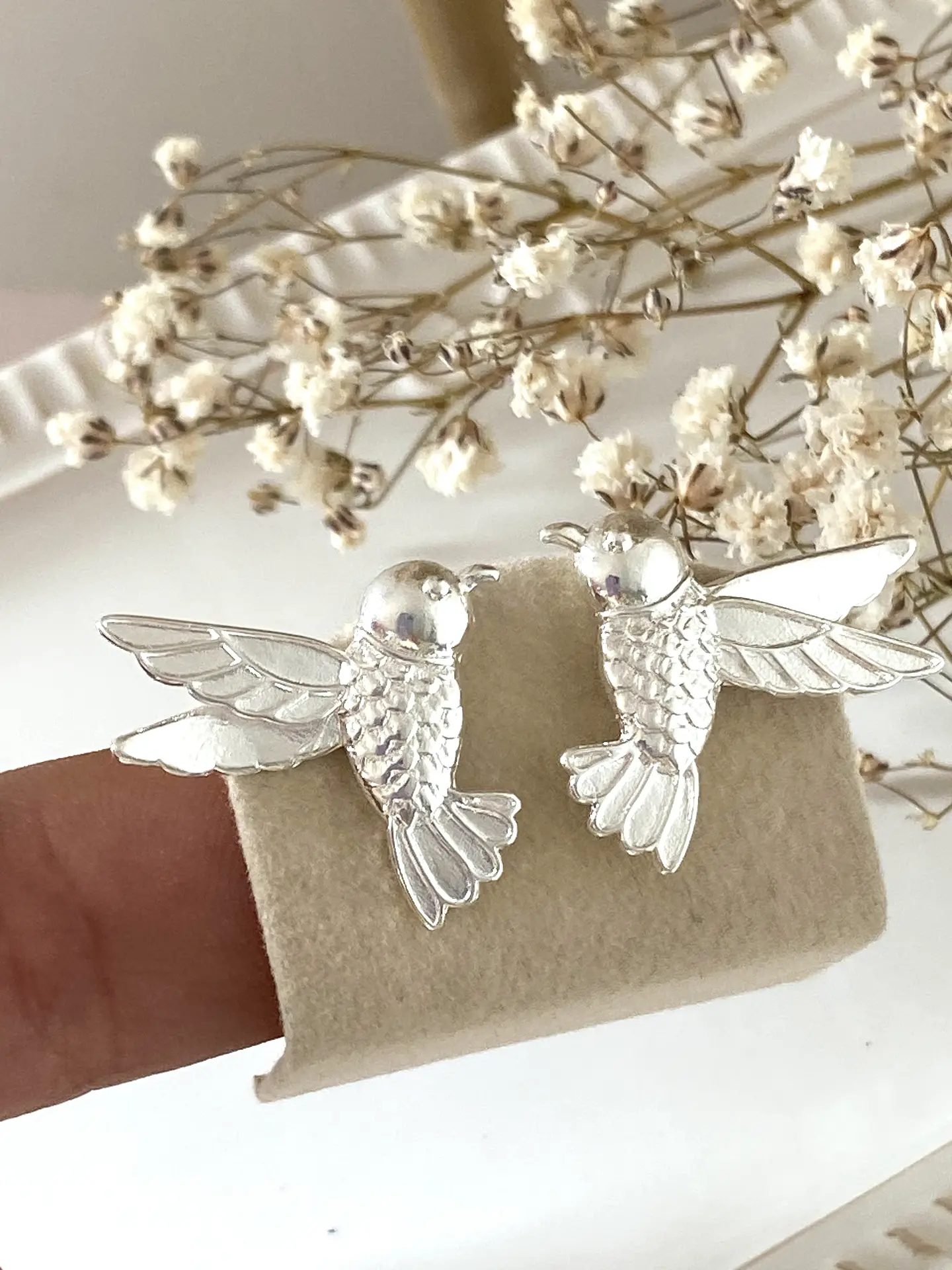 Aros Colibrí Silver 2