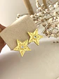 Aros Estrella Grabada Circones Gold - Miniatura 1
