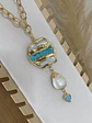 Collar Maxi dije Turquesa Nácar y Perla - Miniatura 2