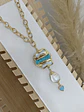Collar Maxi dije Turquesa Nácar y Perla - Miniatura 5