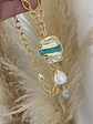 Collar Maxi dije Turquesa Nácar y Perla - Miniatura 1