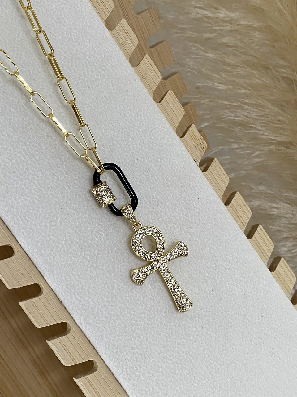 Collar Cruz Egipcia ANKH  + Conector Black 4