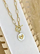 Collar  medalla Corazón Blanca  - Miniatura 2
