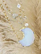 Colla Maxi Luna Cadena Cristal y Perlas  - Miniatura 1