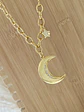 Collar Luna enchape oro y circones  - Miniatura 1