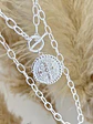 Collar Maxi Eslabones Medalla San Benito Silver  - Miniatura 1