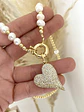 Collar Perlas de Río Corazón Inclinado  - Miniatura 3