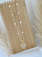 Maxi Collar Perlas y Cristales Corazón Circones  - Miniatura 2