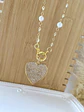 Maxi Collar Perlas y Cristales Corazón Circones  - Miniatura 4