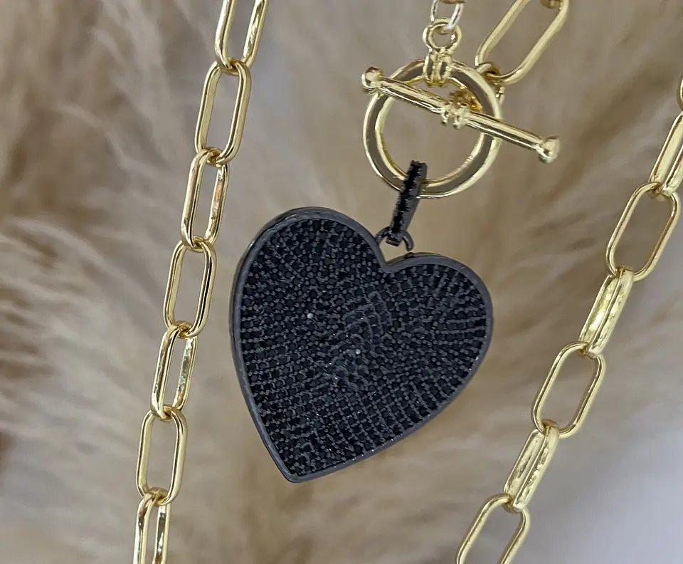 Collar Maxi Corazón Black Circones  5