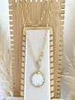 Collar Maxi Medallón Nácar Tallado - Miniatura 3