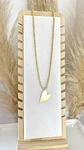 Collar Mostacilla Tubo Gold Corazon - Miniatura 2