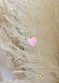 Cadena Corazón Reversible Pink y Dorado  - Miniatura 2
