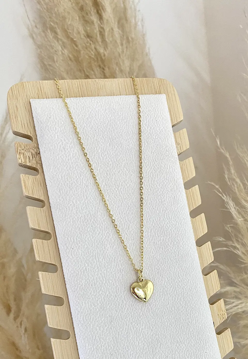 Cadena Corazón Reversible Pink y Dorado  3