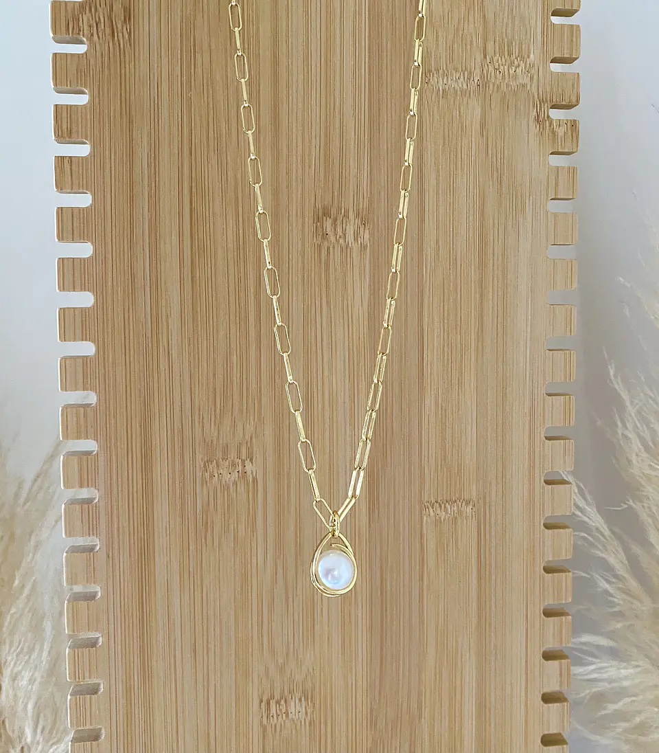 Collar Perla Solitaria  2