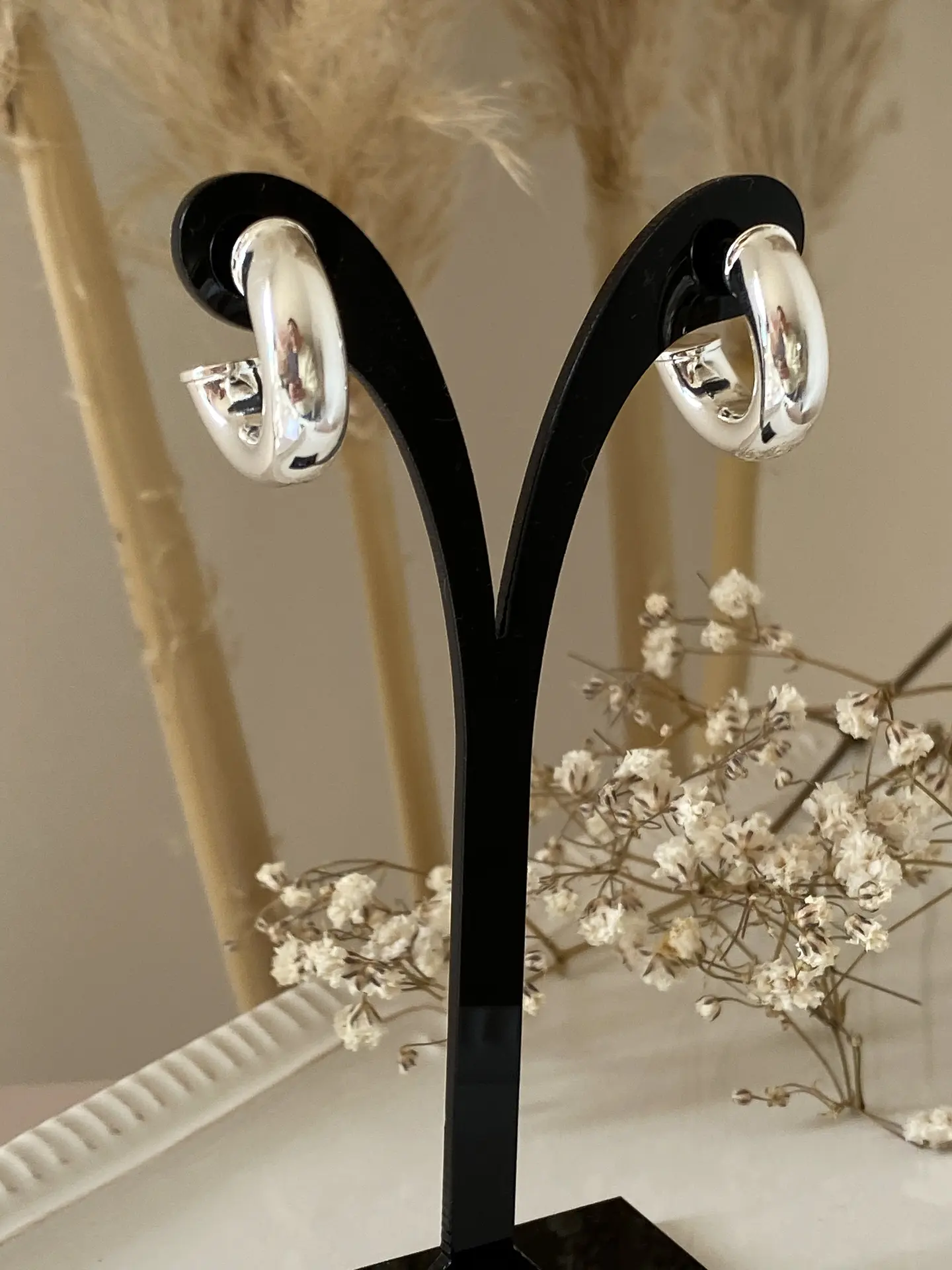 Argollas tubo 20 mm Lisas Silver  3