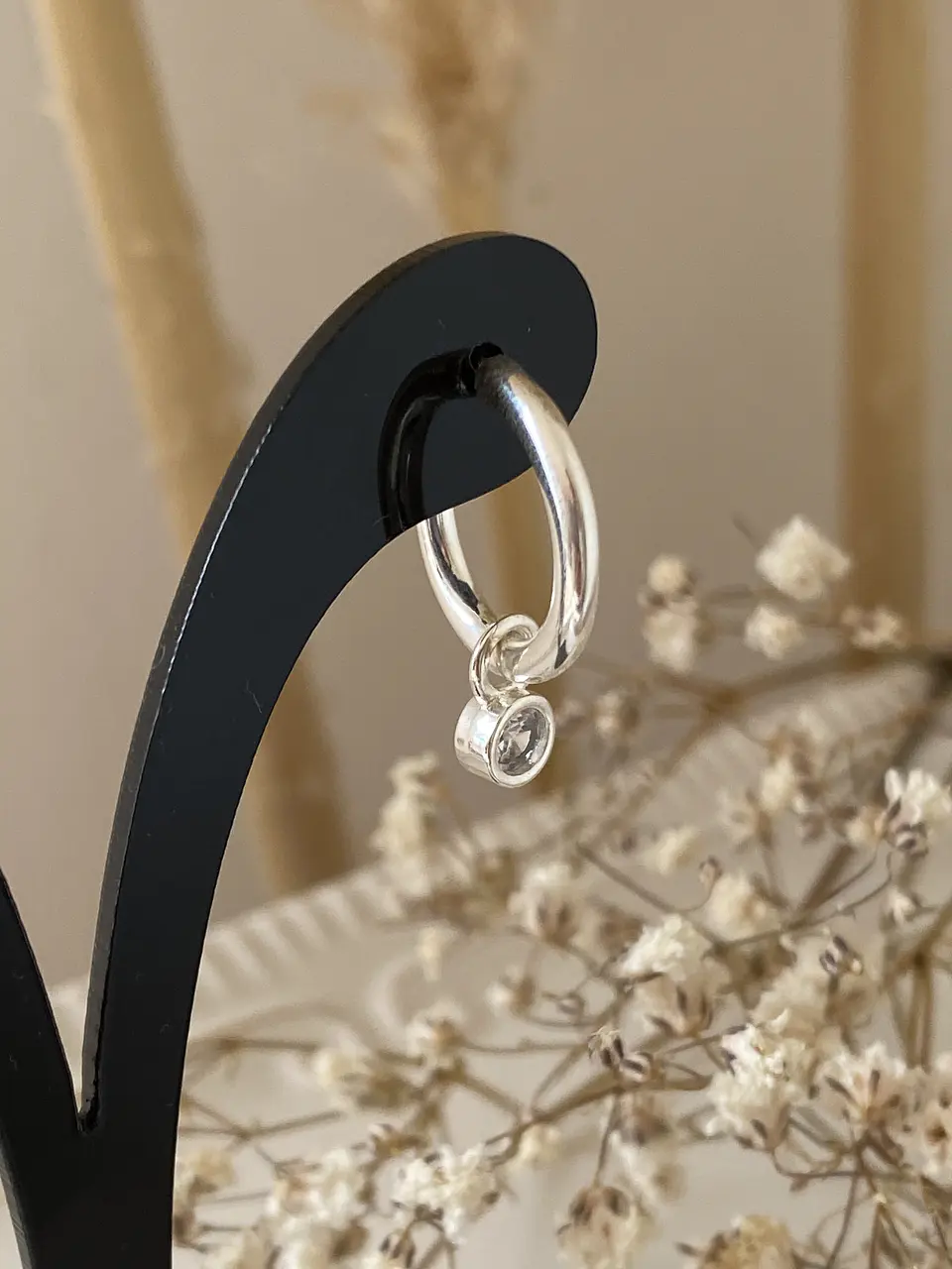 Aros Argolla Punto de Luz Silver  3