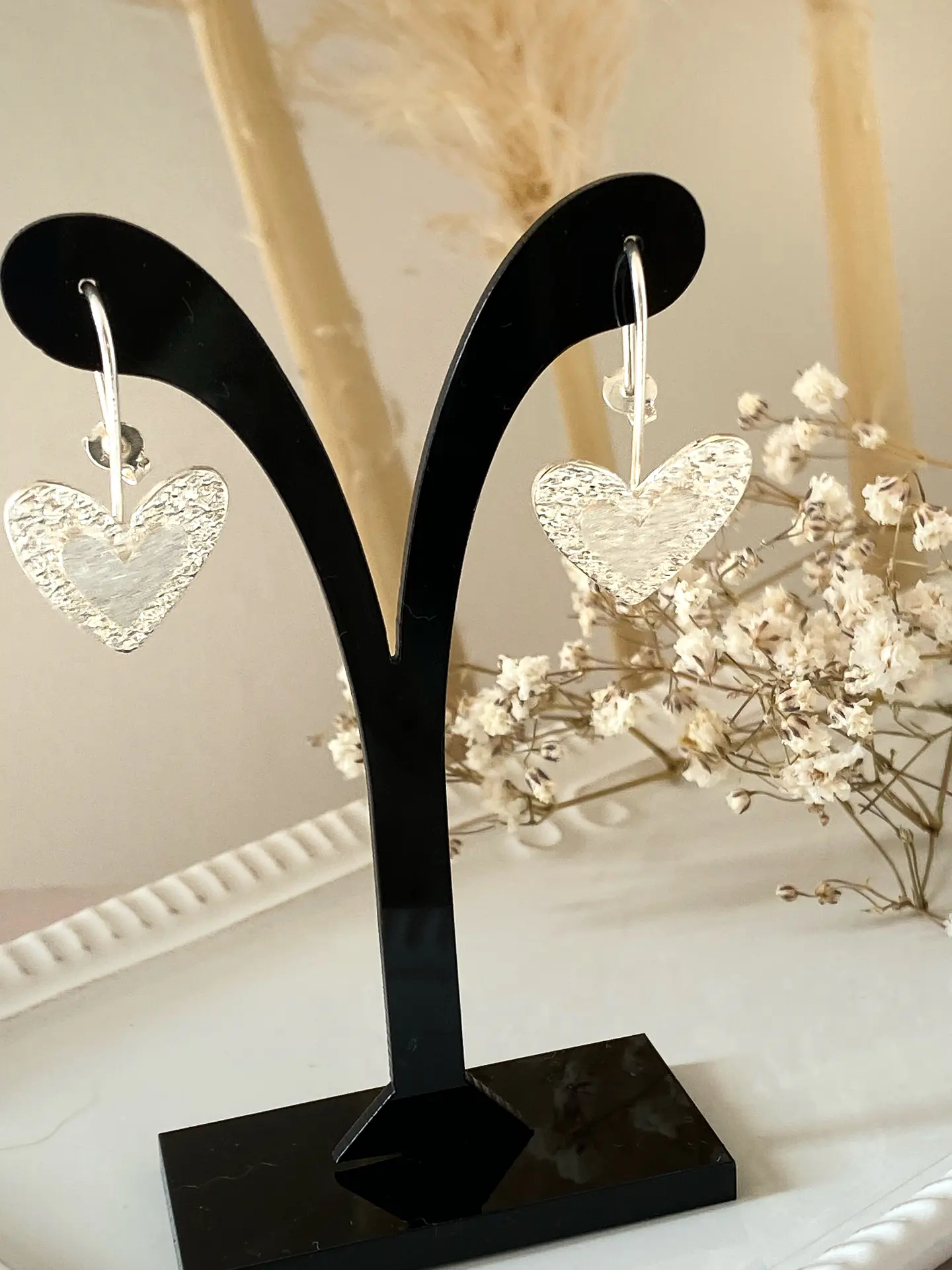 Aros Corazón Silver  3
