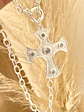 Maxi collar Cruz Incristacion Circones Silver   - Miniatura 1