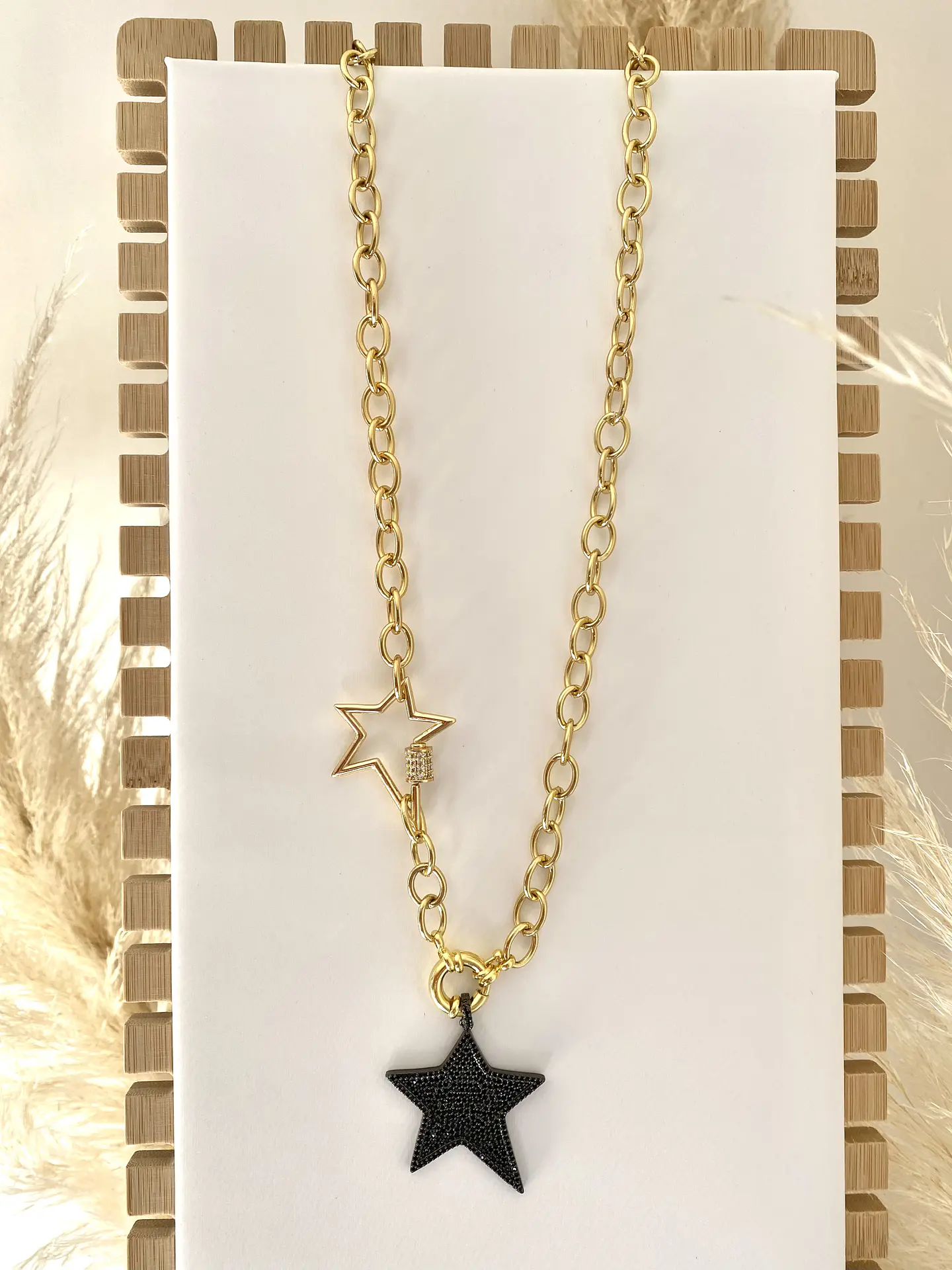 Collar Dúo Estrella Rockera Lateral  2