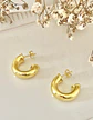 Aros Argolla Lisa Gruesa  20 mm enchape oro  - Miniatura 1