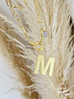 Collar Maxi Eslabones Inicial M y punto de luz - Miniatura 1