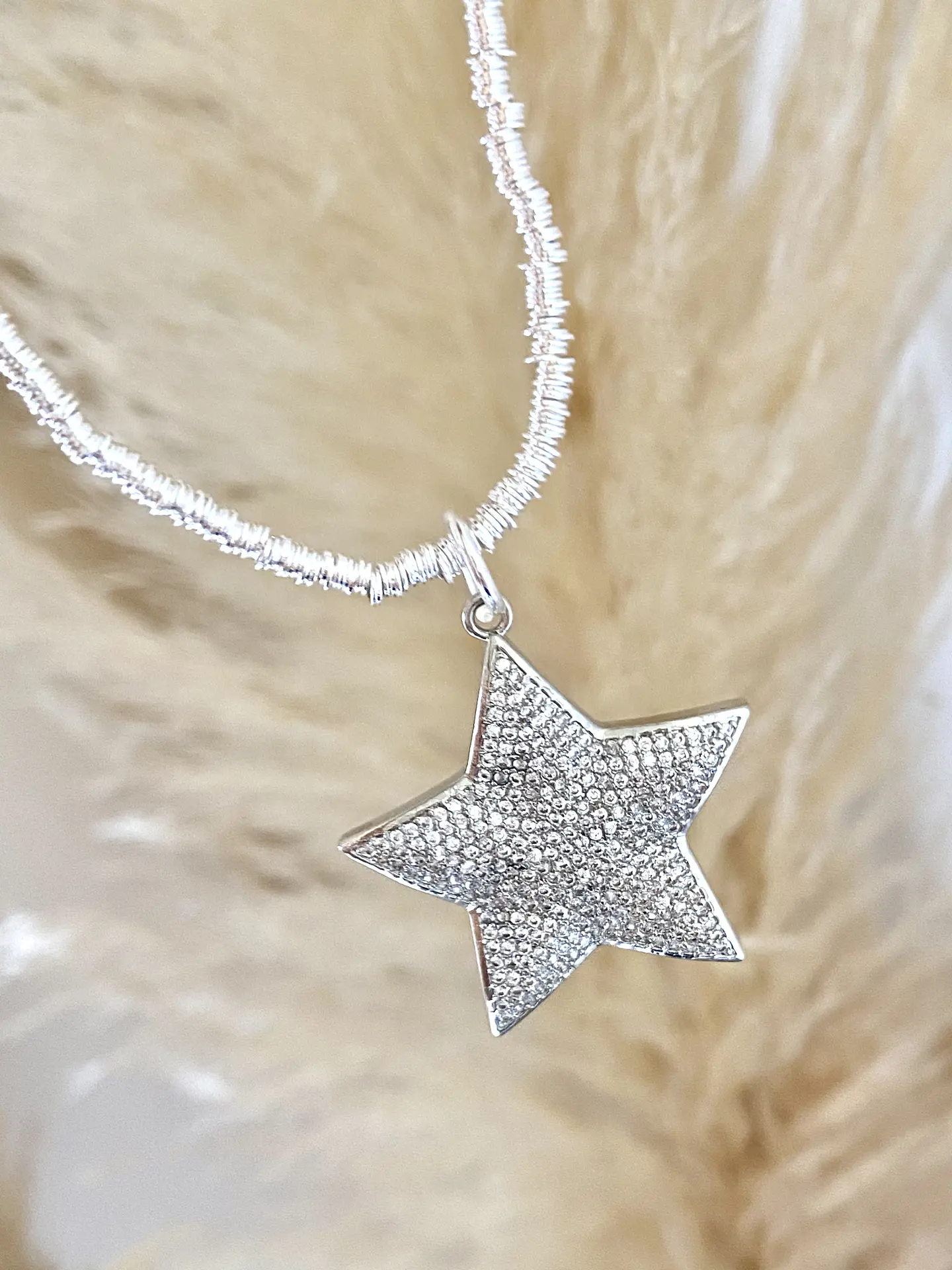 Collar Mostacilla Estrella Circones Silver  1