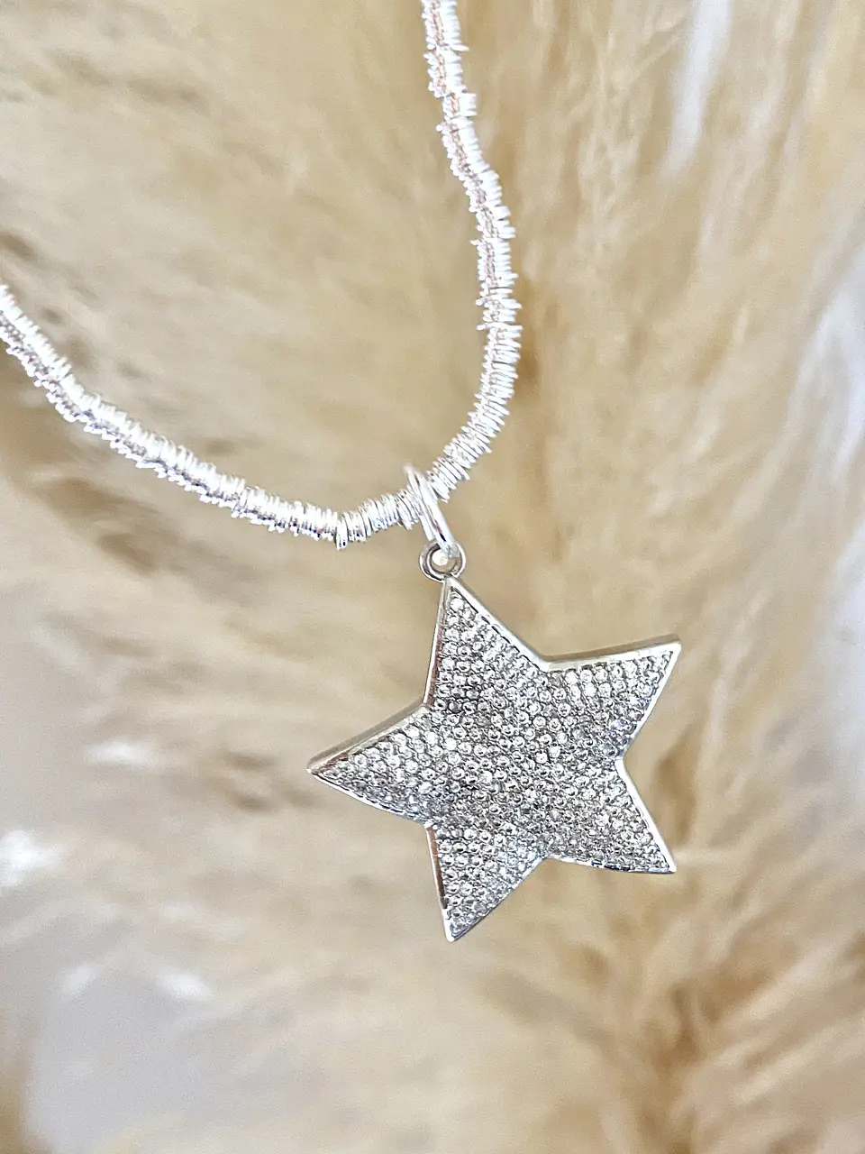Collar Mostacilla Estrella Circones Silver  1